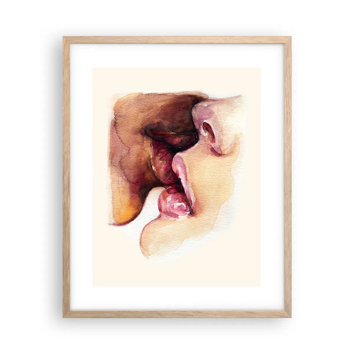 Poster in cornice rovere chiaro - Come notte e giorno, terra e cielo - 40x50 cm