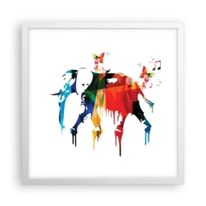 Poster in cornice bianca - Ognuno può ballare - 40x40 cm