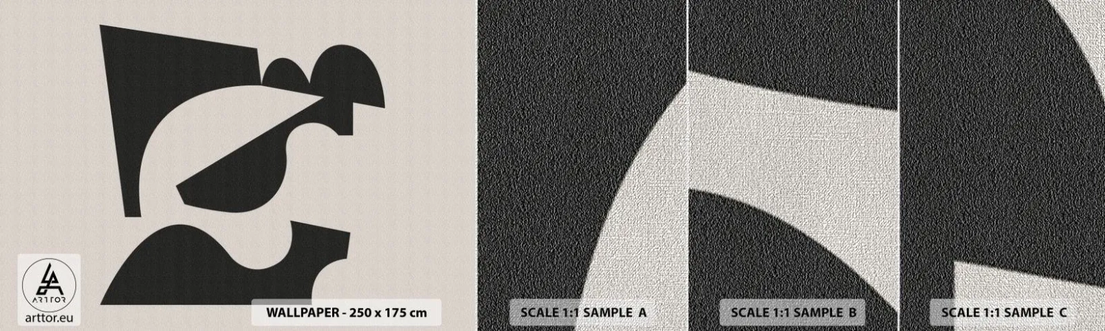 Campione di Fotomurale Premium Canvas - Kit di montaggio - Astrazione, Boho, Minimalismo - 100x30 cm