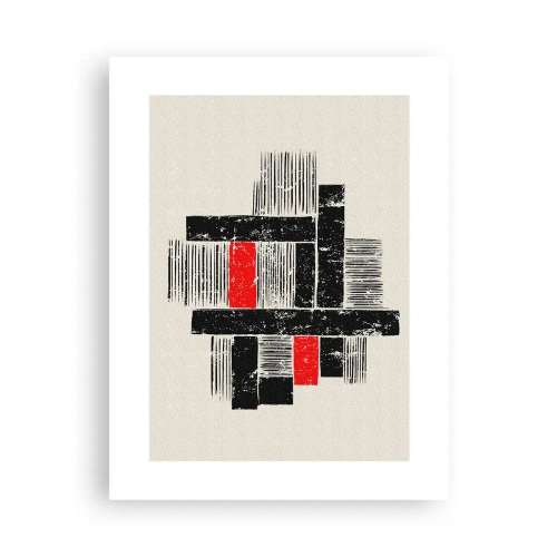 Poster - Rosso e nero - 30x40 cm