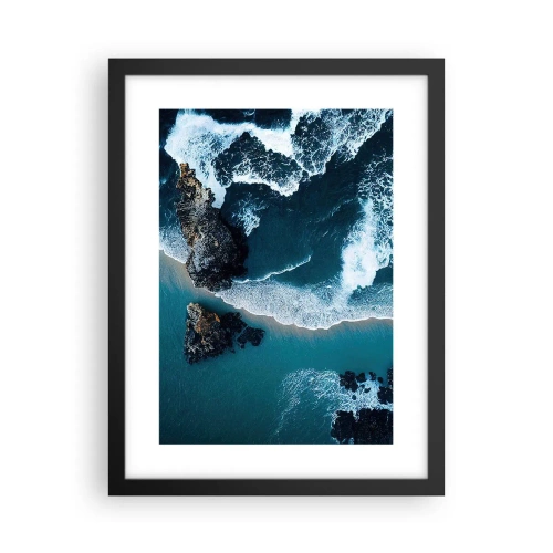 Poster in cornice nera - Avvolte dalle onde - 30x40 cm