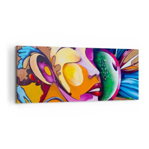 Quadro su tela - Stampe su Tela - Toccare con il colore - 100x40 cm