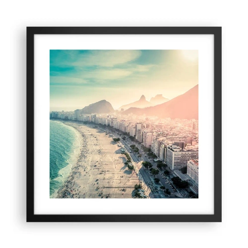 Poster in cornice nera - Vacanze senza fine a Rio - 40x40 cm