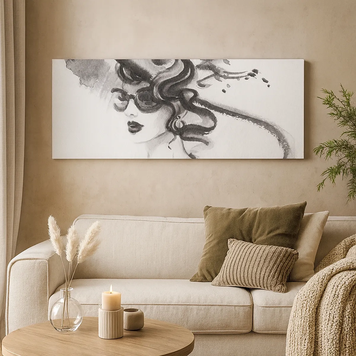 Quadro su tela - Stampe su Tela - Donna di carattere - 30x30 cm