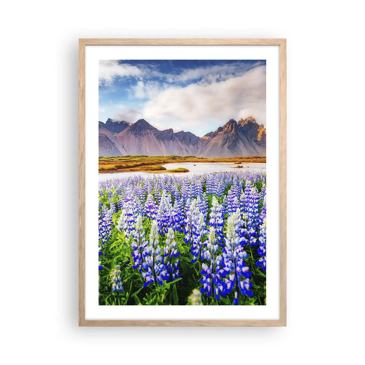 Poster in cornice rovere chiaro - Forza e asprezza accanto alla mitezza - 50x70 cm