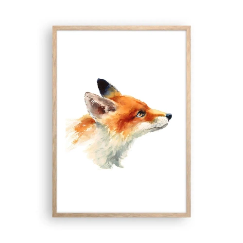 Poster in cornice rovere chiaro - La prudenza non è mai troppa - 50x70 cm