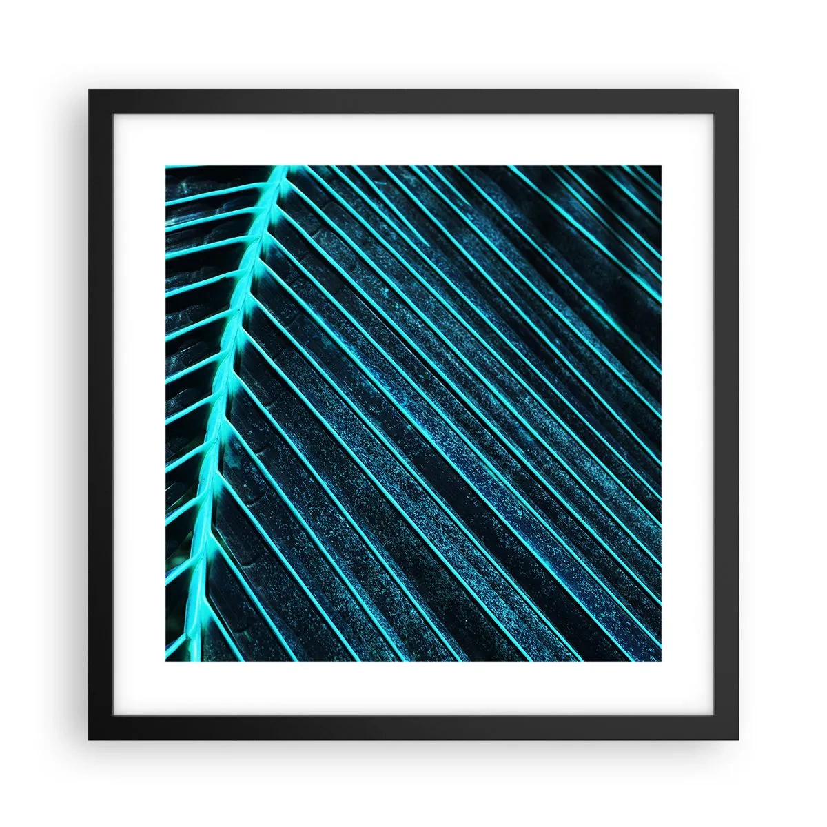 Poster in cornice nera - La struttura del verde - 40x40 cm
