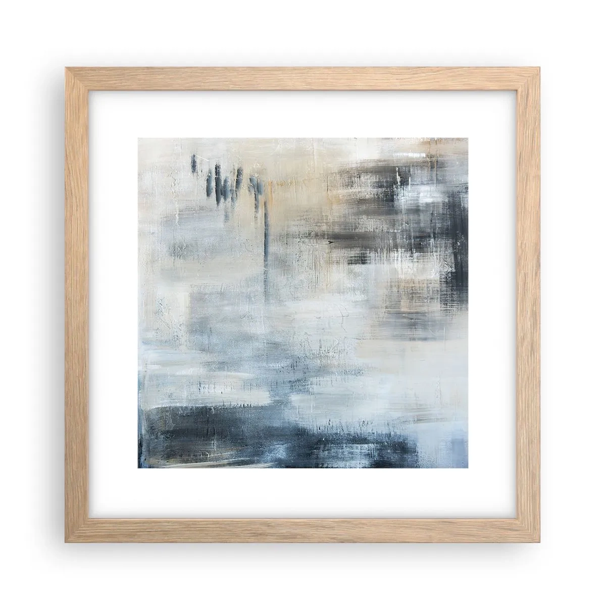 Poster in cornice rovere chiaro - Coperti dal blu - 30x30 cm