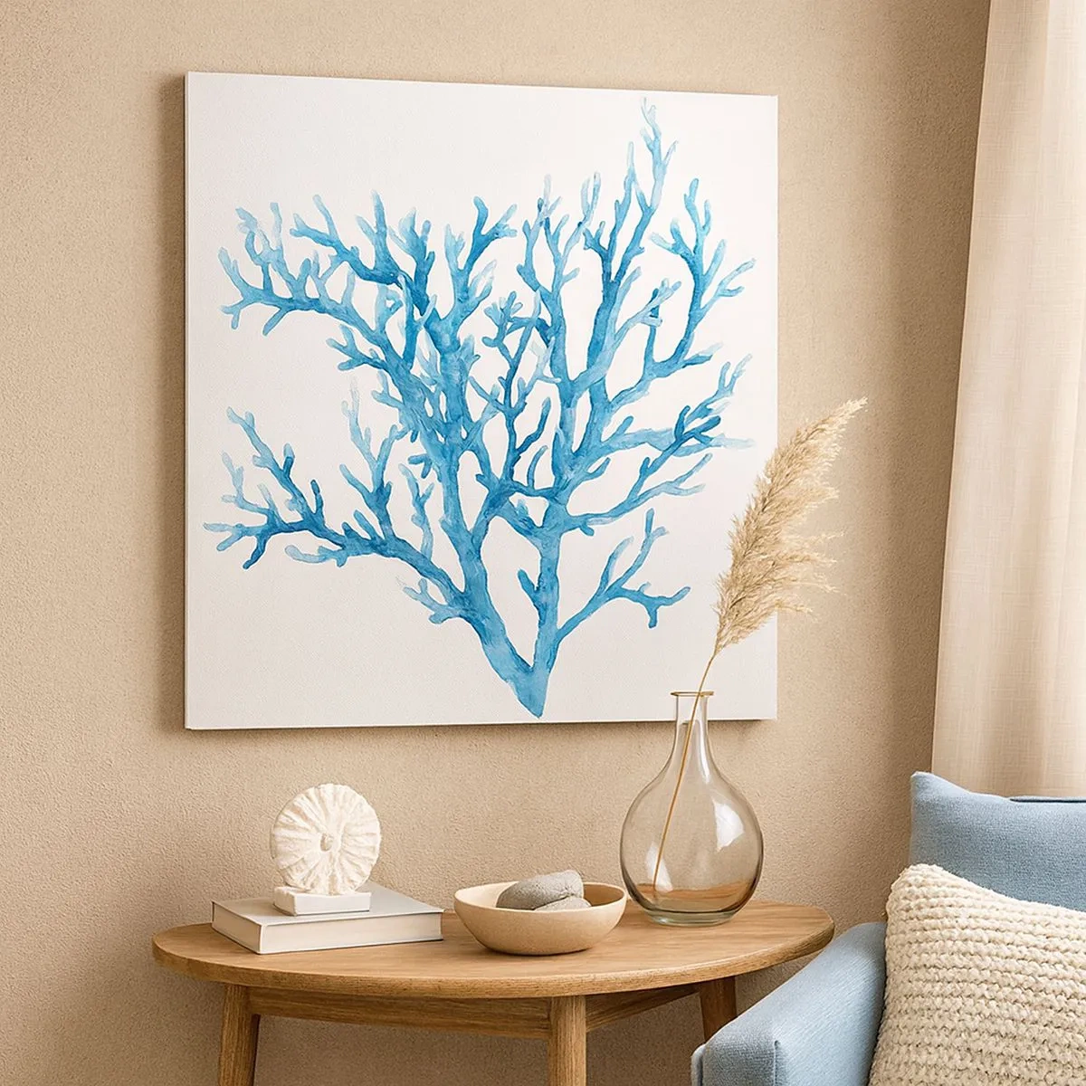 Quadro su tela - Stampe su Tela - Filigrana marina - 30x30 cm