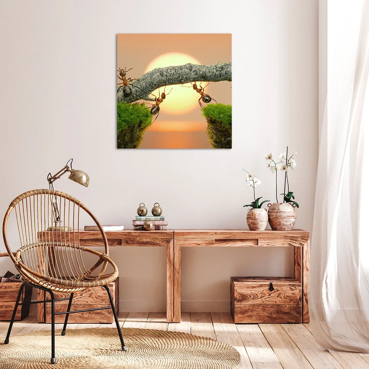 Quadro su tela - Stampe su Tela - Gioioso lavoro comune - 30x30 cm