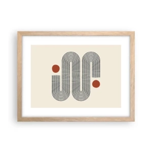 Poster in cornice rovere chiaro - Dall'inizio alla fine - 40x30 cm