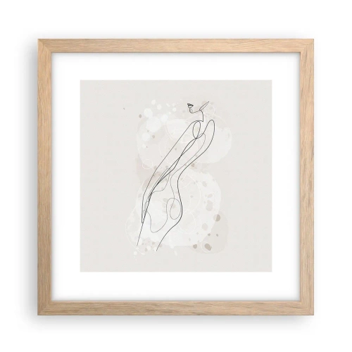 Poster in cornice rovere chiaro - Errando con lo sguardo - 30x30 cm