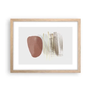 Poster in cornice rovere chiaro - Colonnato astratto - 40x30 cm