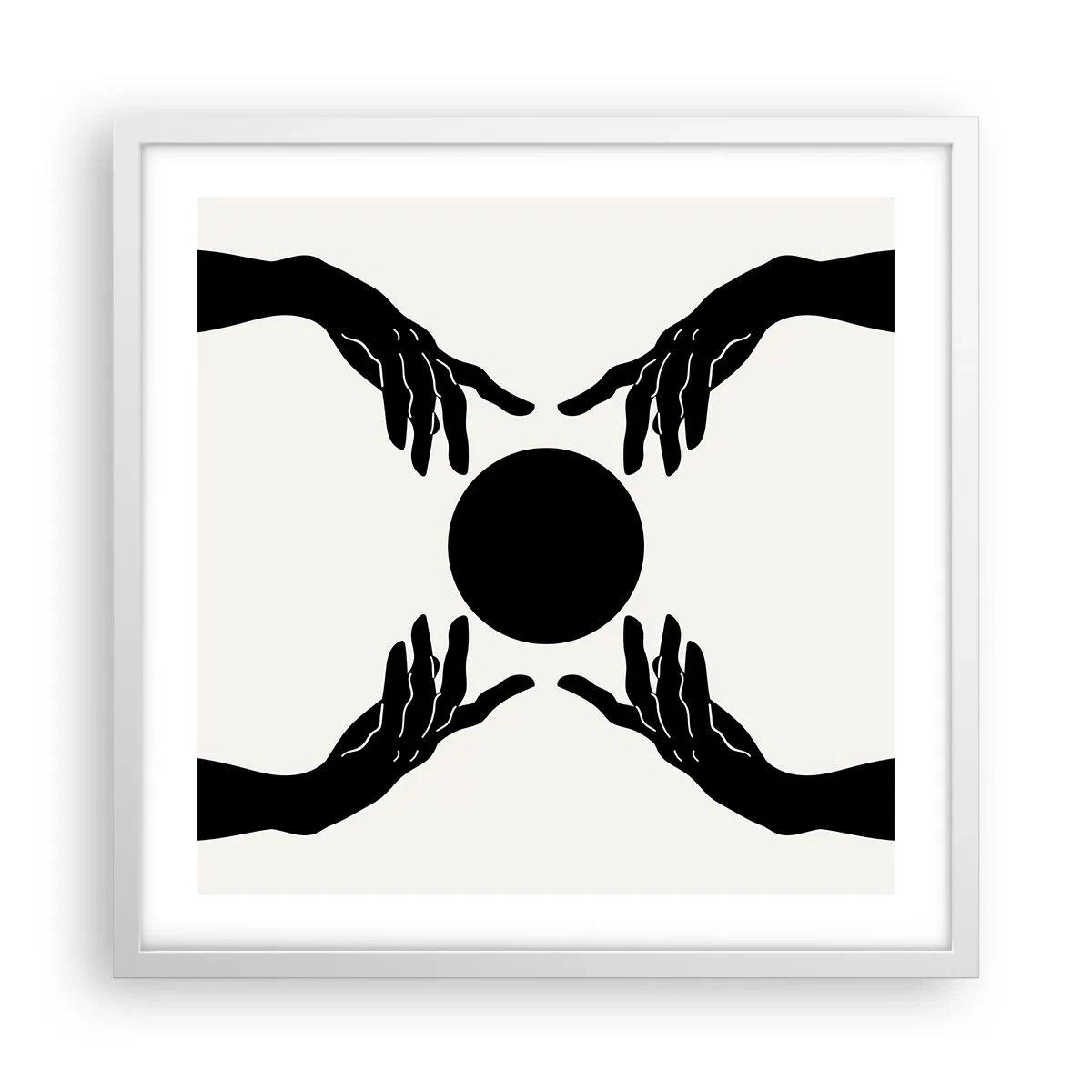 Poster in cornice bianca - Segno misterioso - 50x50 cm