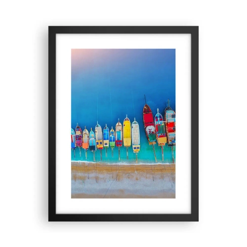 Poster in cornice nera - A volo d'uccello - 30x40 cm