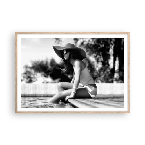 Poster in cornice rovere chiaro - Sogno estivo - 100x70 cm