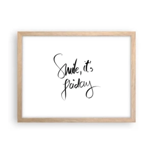 Poster in cornice rovere chiaro - Vera gioia - 40x30 cm