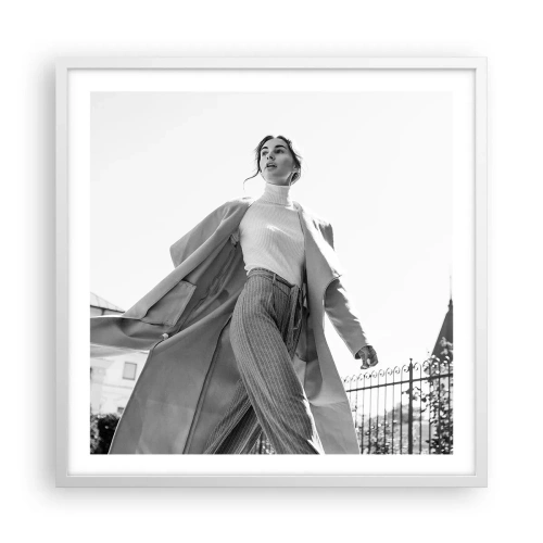 Poster in cornice bianca - Vieni con me? - 60x60 cm