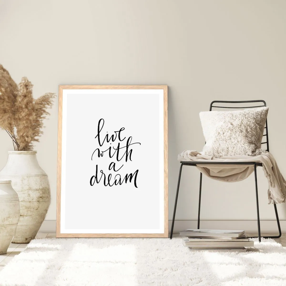 Poster in cornice rovere chiaro - Of course - 30x40 cm