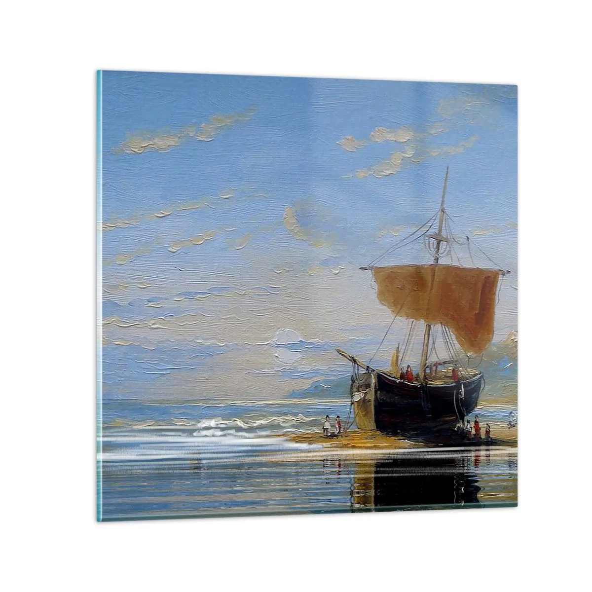 Quadro su vetro - Acqua, terra, aria - 40x40 cm