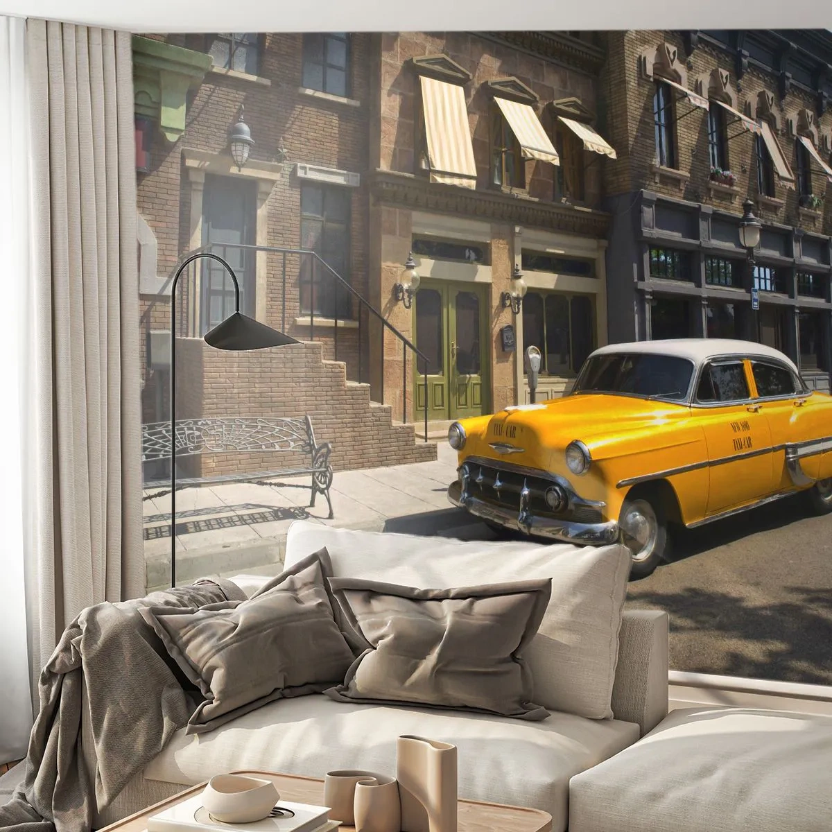 Fotomurali Standard Eco - Tanto tempo fa in America - Città, Taxi, New York - 400x280 cm