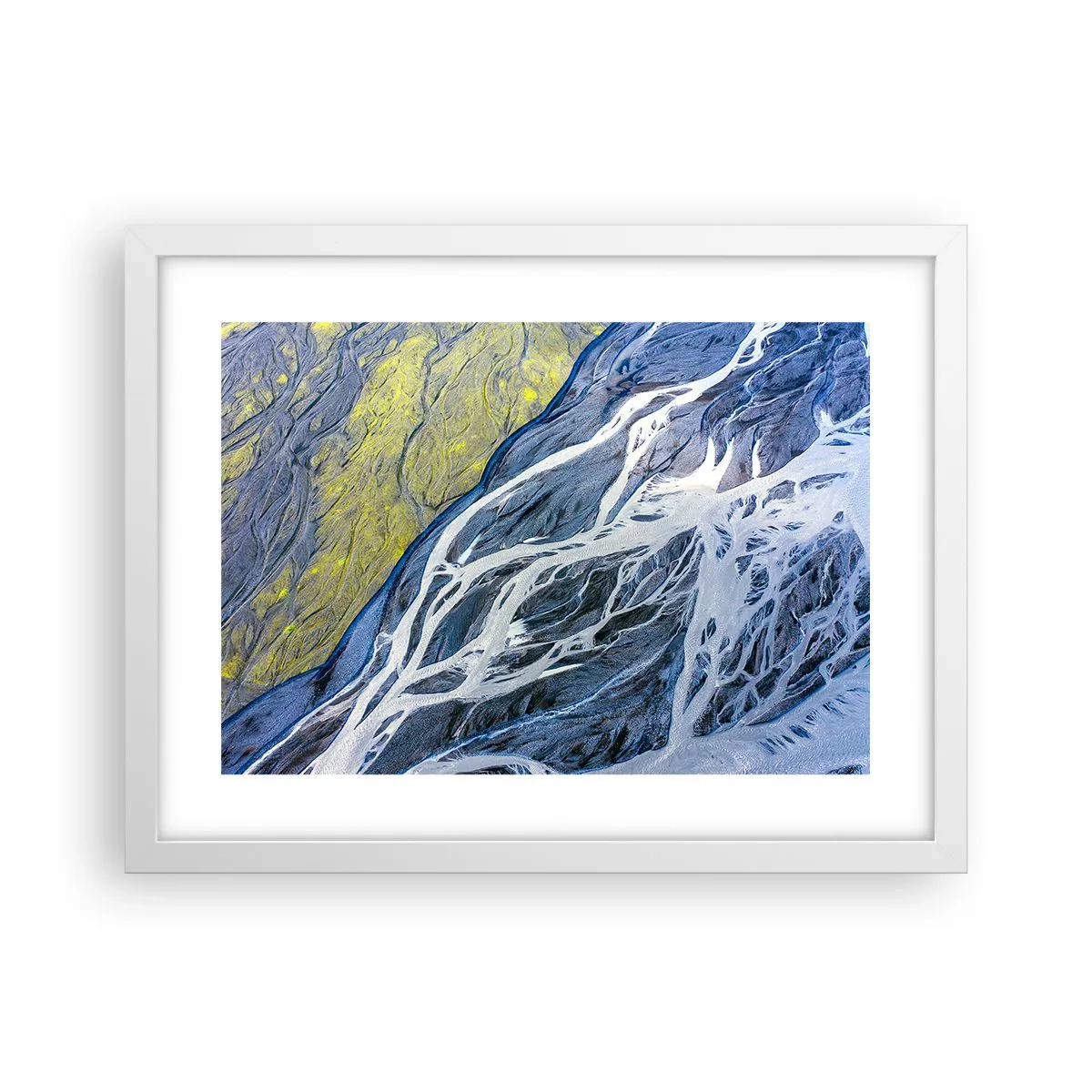 Poster in cornice bianca - Le pitture rupestri della natura - 40x30 cm