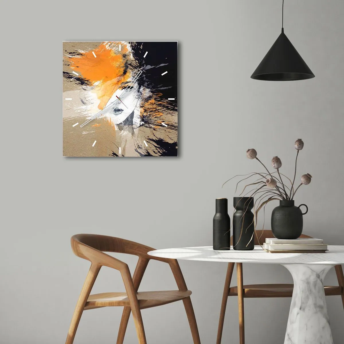 Orologio da parete - Orologio in Vetro - E la luce fu - 40x40 cm