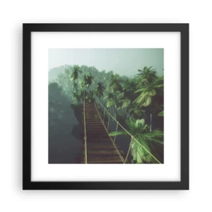 Poster in cornice nera - Nel vortice del verde - 30x30 cm