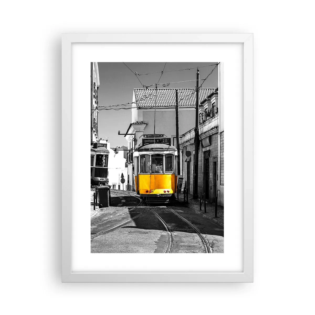 Poster in cornice bianca - Lo spirito di Lisbona - 30x40 cm