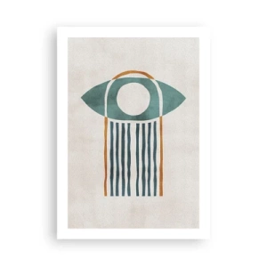 Poster - Simbolo dell'occhio boho minimalista - 50x70cm - Segni e rituali - Decorazione murale moderna per soggiorno e camera da letto ARTTOR