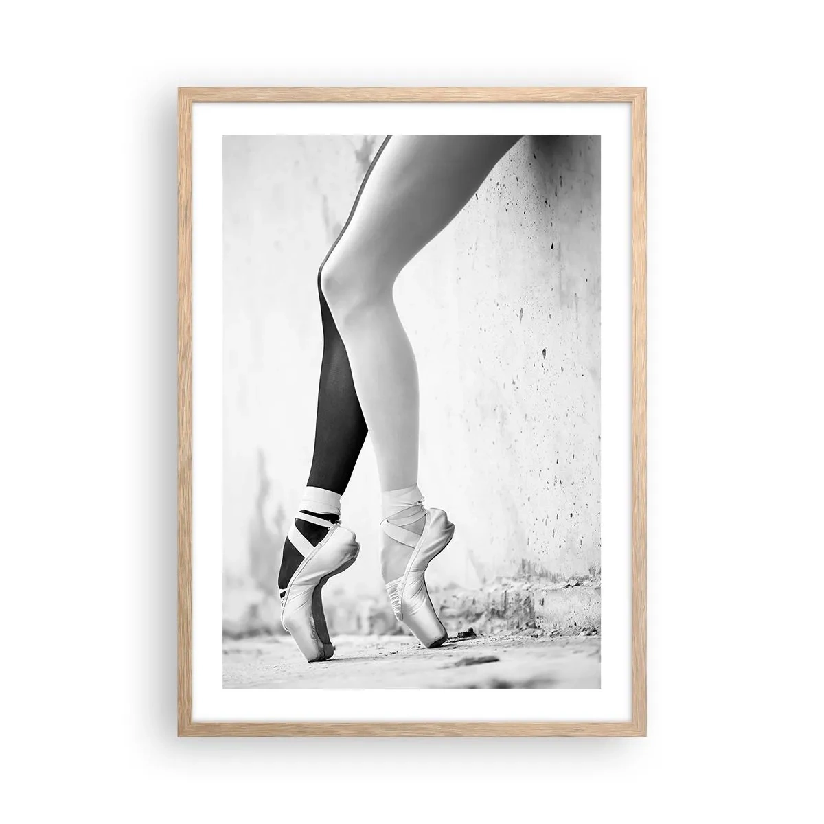 Poster in cornice rovere chiaro - Ballerina, voilà! - 50x70 cm