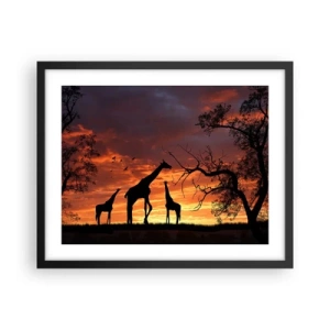 Poster in cornice nera - Piccola cena tra amici - 50x40 cm