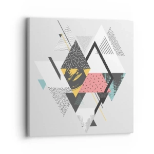 Quadro su tela - Stampe su Tela - Variazione con triangoli e rombi - 30x30 cm
