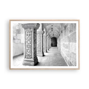 Poster in cornice rovere chiaro - Dove porterà? - 100x70 cm