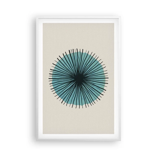 Poster in cornice bianca - Radiosamente nel blu - 61x91 cm