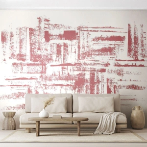 Fotomurale su misura Premium Sand - Città rossa - Astrazione, Grafica, Pittura