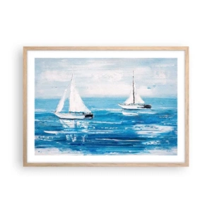 Poster in cornice rovere chiaro - Con un amico al fianco - 70x50 cm