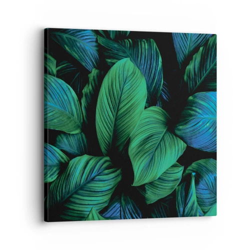 Quadro su tela - Stampe su Tela - Nella folla verde - 30x30 cm