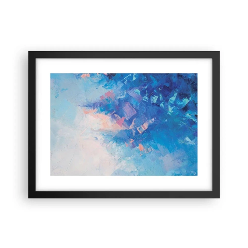 Poster in cornice nera - Astrazione invernale - 40x30 cm