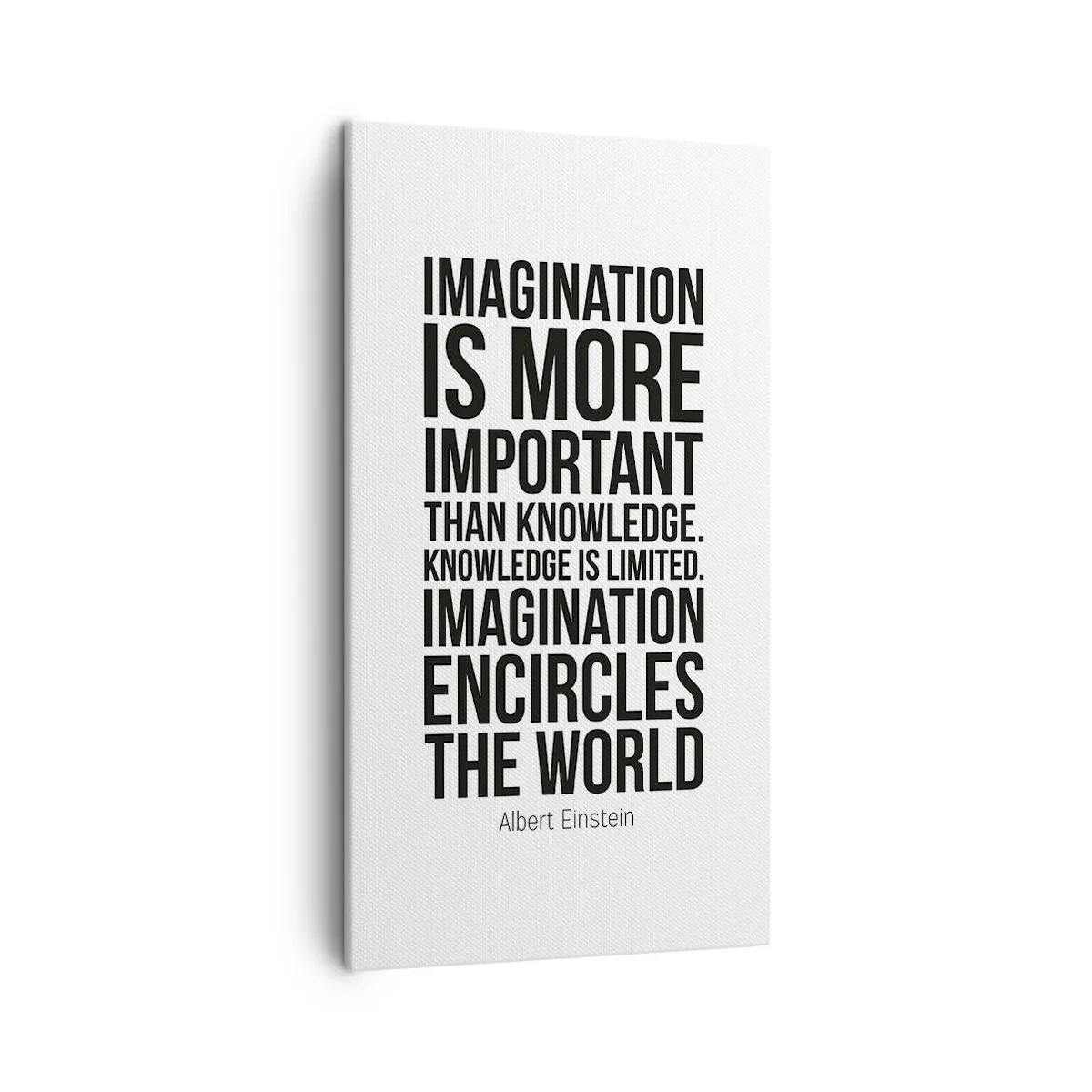 Quadro su tela - Stampe su Tela - Einstein sul potere dell'immaginazione - 45x80 cm