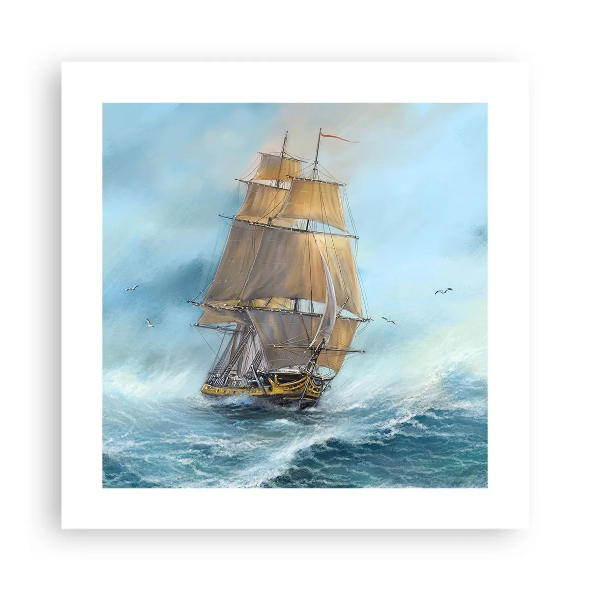 Poster - Frangendo i flutti - 40x40 cm