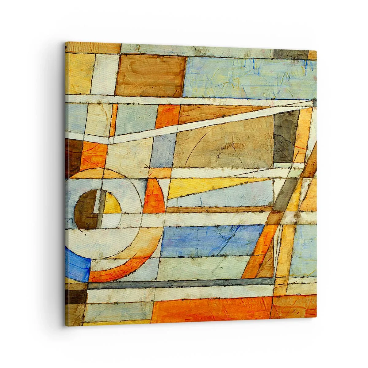 Quadro su tela - Stampe su Tela - Cubismo in cantiere - 50x50 cm