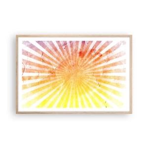 Poster in cornice rovere chiaro - Albe e tramonti - 91x61 cm