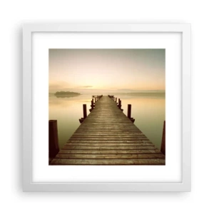 Poster in cornice bianca - Aurora, alba, luce - 30x30 cm