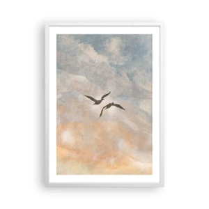 Poster in cornice bianca - Danza nel cielo - 50x70 cm