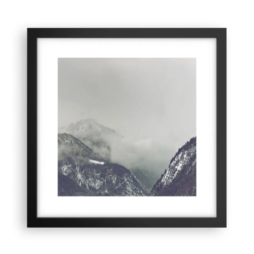 Poster in cornice nera - La valle delle nebbie - 30x30 cm