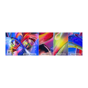 Campione di Fotomurale Premium Sand - La danza dei colori - Astrazione, 3D, Grafica - 100x30 cm