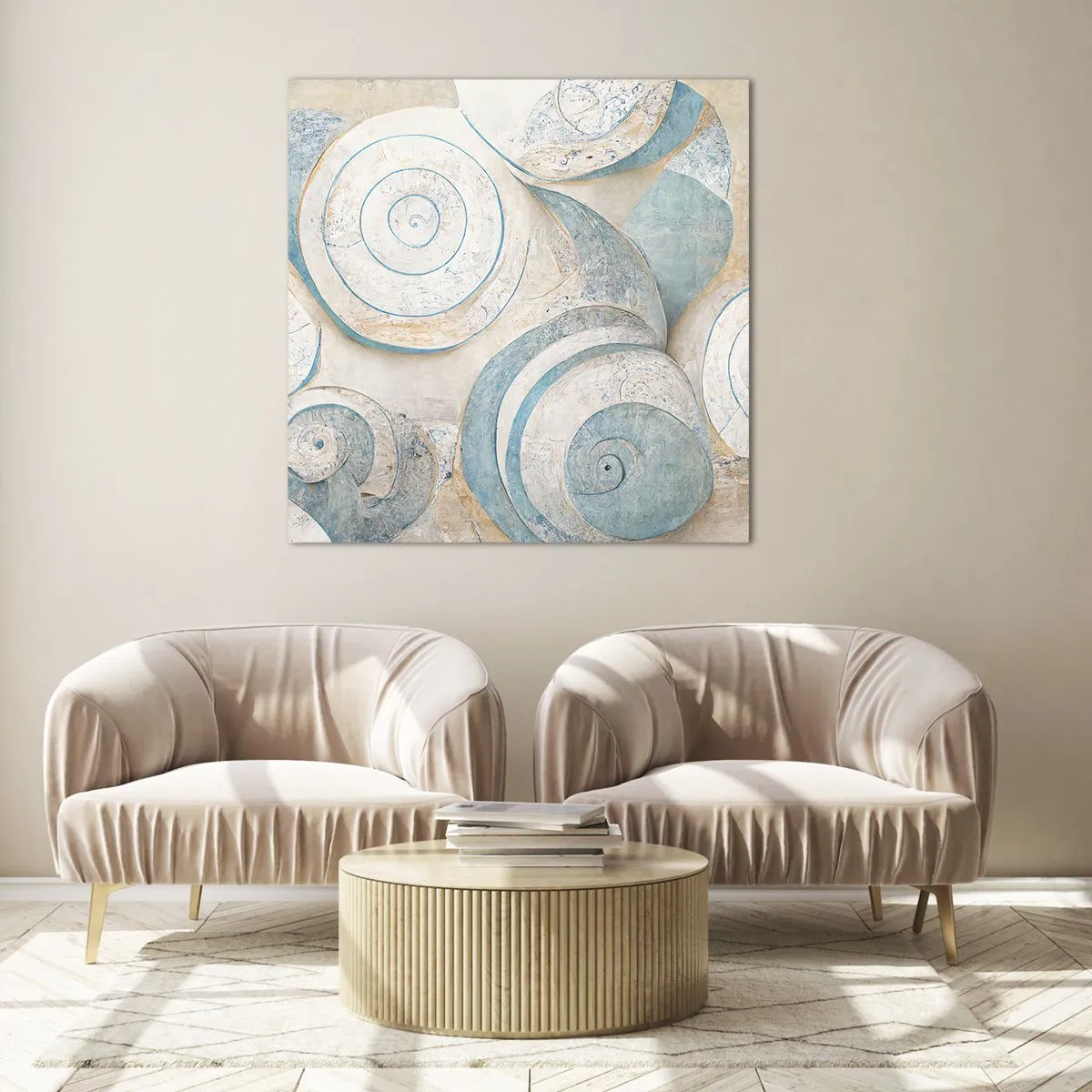 Quadro su vetro - Cosa nasconde la chiocciola? - 50x50 cm