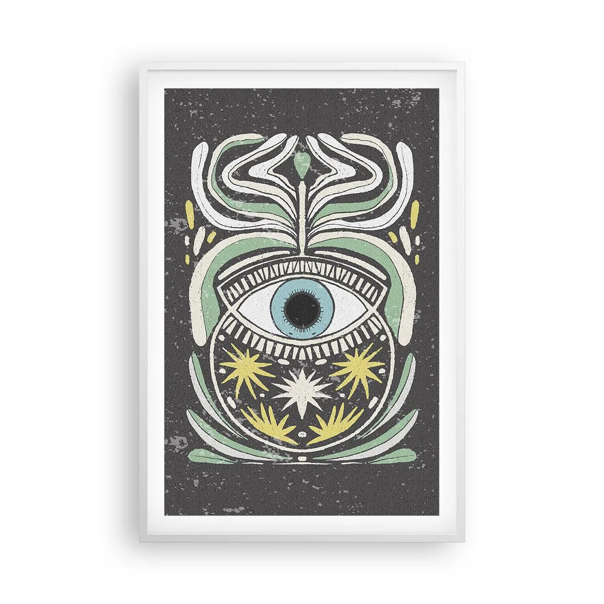 Poster in cornice bianca - Rituali tribali - 61x91 cm
