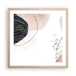Poster in cornice rovere chiaro - Tutto scorre - 50x50 cm